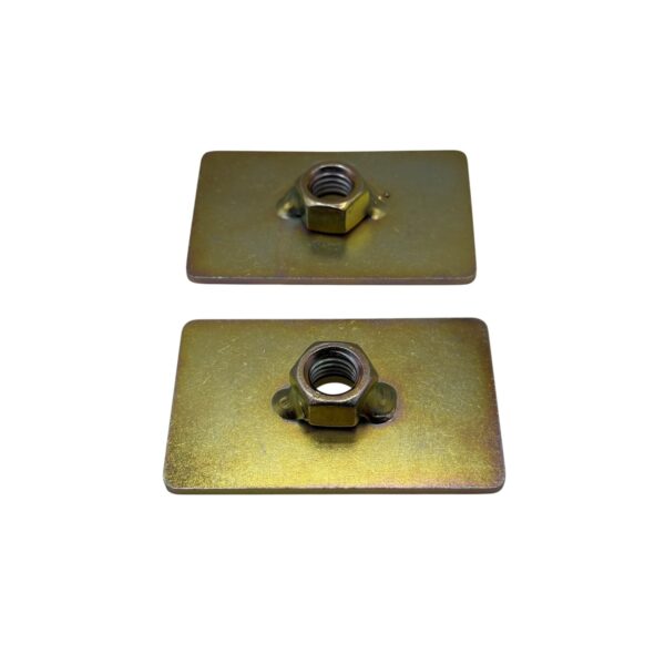 Reinforcing Plate Captivating Nut 1/2" Inch Thread Seatbelt Mounting Anchor Plate Kit x2