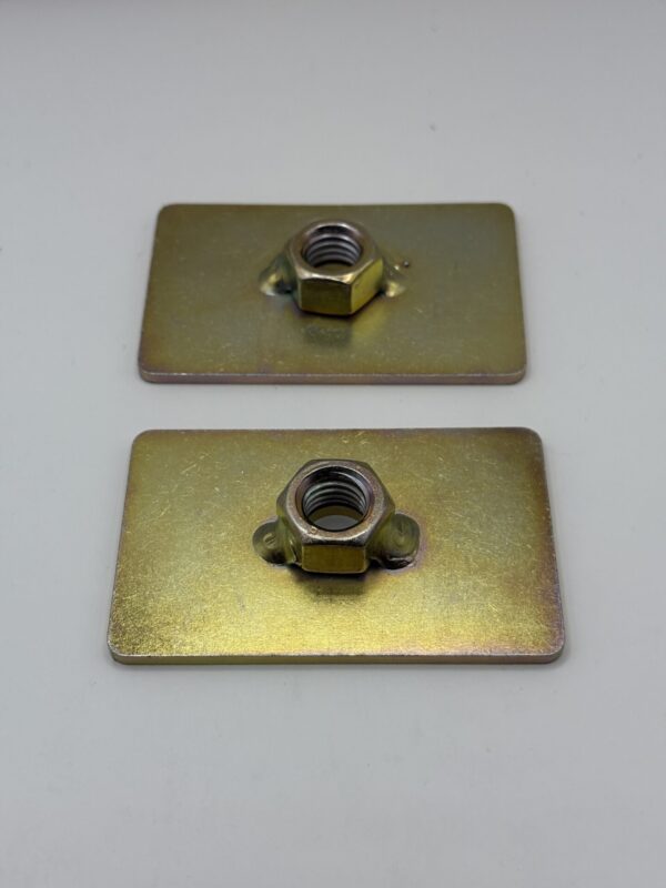 Reinforcing Plate Captivating Nut 1/2" Thread Seatbelt Mounting Anchor Plate Kit x2